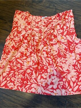 GAP Floral Sleeveless‎ V-Neck Tie Top  XL